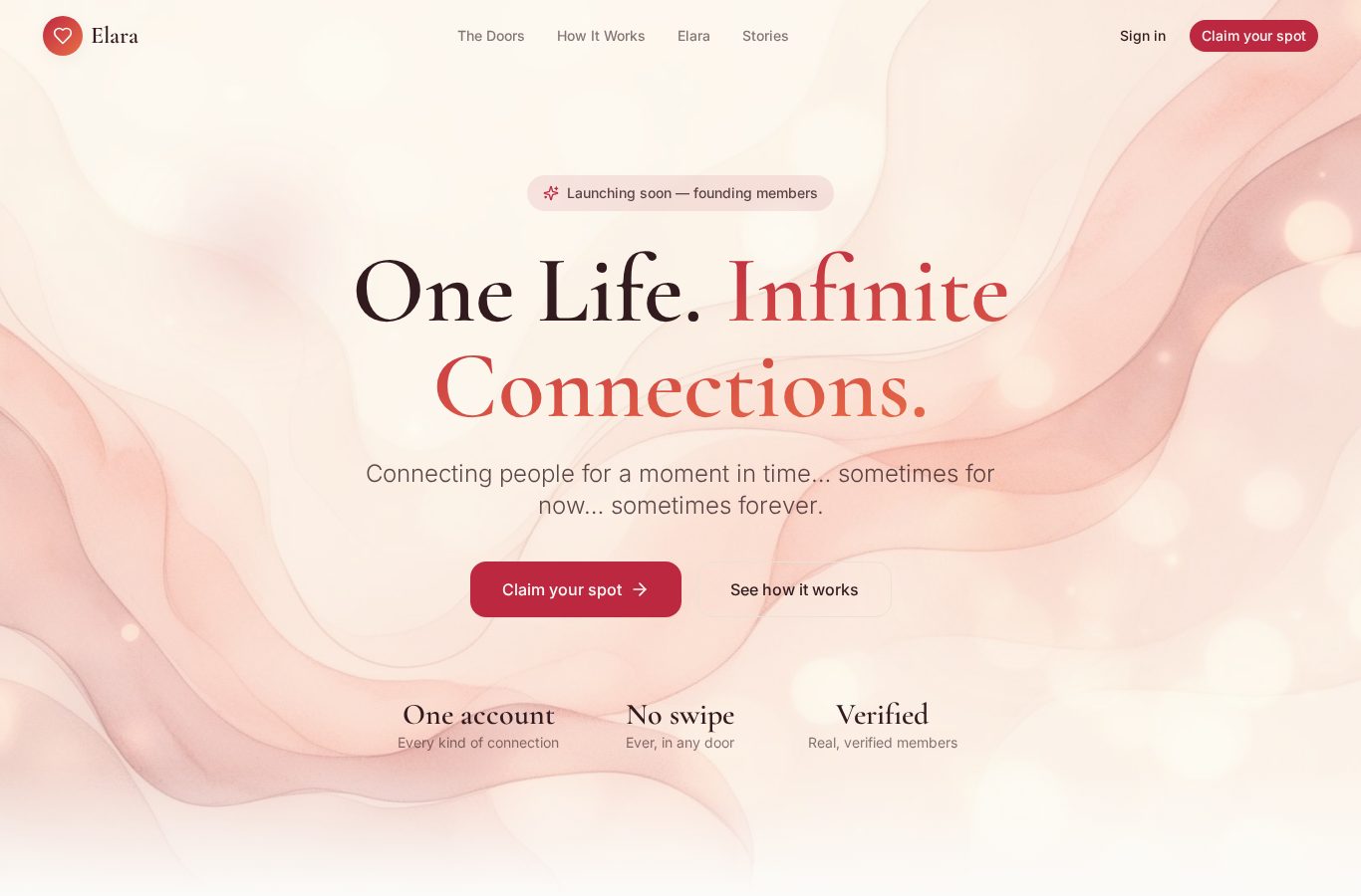 Elara — One Life. Infinite Connections.